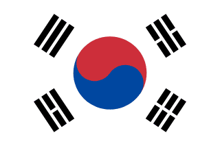 韩国国家足球队国旗 - 太极旗与八卦图案